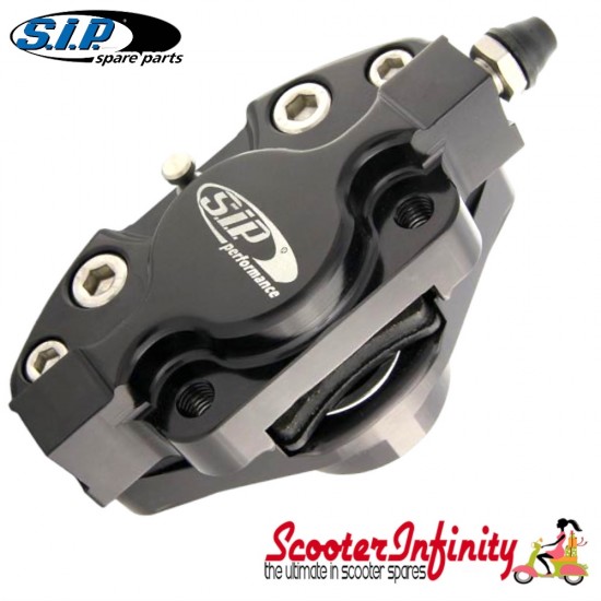 Brake Caliper SIP (Aluminium, Anodised Black) (Grimeca,`98/MY, front, LML, Vespa PX, T5, T5 Classic) (MMW Rear)