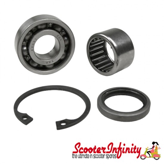 Front Hub Bearing Set Kit (20mm) (OEM Quality) (Vespa PX, T5, Casa, PK, ET4, GTS)