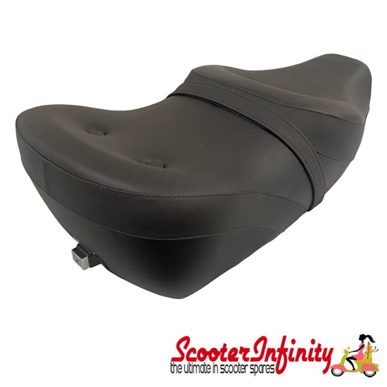 Seat King & Queen (Black) (Vespa P, PX, T5 Classic)