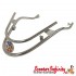 Crashbars / Bumper / Mudguard Front (Chrome, Double Tube, Emblem) (Cuppini) (Lambretta DL GP 125-200)