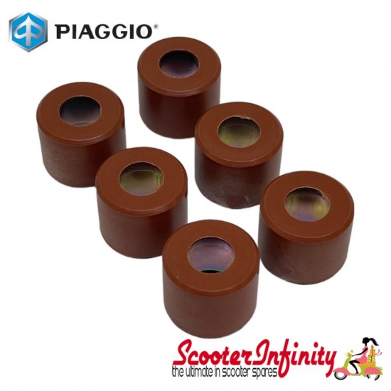 Rollers Variator Standard 13.6G (21x17mm) (GENUINE PIAGGIO) (Vespa GTS 300, GTV 300, Scomadi TL300)
