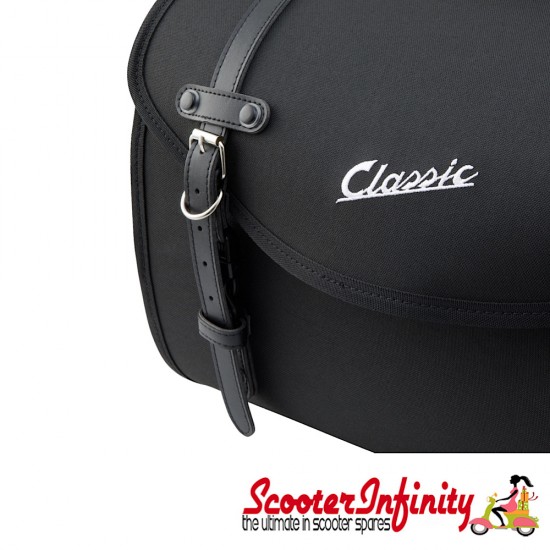 Case Top Box / Roll Bag Classic SIP Style - VESPA PX GTS/GT/GTV/LX LAMBRETTA (FITS TO ANY CARRIER) (35L) (Black)