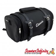 Case Top Box / Roll Bag Classic SIP Style - VESPA PX GTS/GT/GTV/LX LAMBRETTA (FITS TO ANY CARRIER) (10L) (Black)