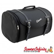 Case Top Box / Roll Bag Classic SIP Style - VESPA PX GTS/GT/GTV/LX LAMBRETTA (FITS TO ANY CARRIER) (35L) (Black)