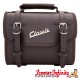 Case Top Box / Roll Bag Classic SIP Style - VESPA PX GTS/GT/GTV/LX LAMBRETTA (FITS TO ANY CARRIER) (10L) (Brown Faux Leather)