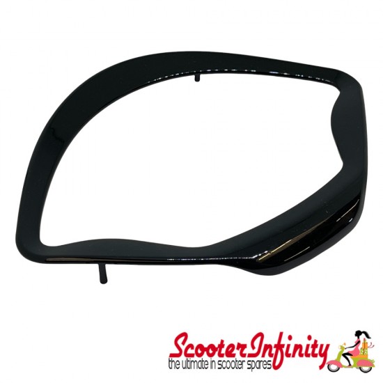 Speedo Rim / Surround MOTO NOSTRA (Shiny Gloss Black) (Vespa GTS 125-300 HPE - See Description for models)