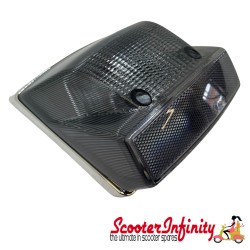 Rear Light Tinted Smoke (Vespa PX/MY 125-200) (with Bulbs & gasket) (Chrome Surround)
