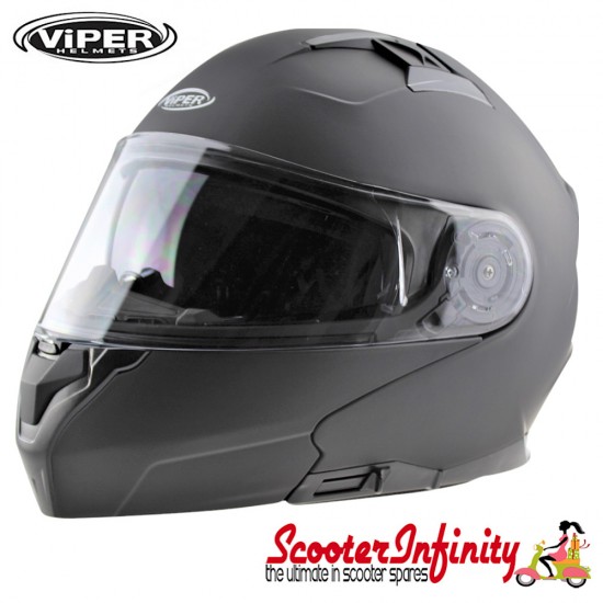 Helmet / VIPER RSV345 (Flip Front, with Retractable Sun Visor - Matt Black)