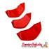 Horn Grill Inserts (3 parts, red transparant) (Vespa Primavera/​Sprint 50-150ccm ('18-))