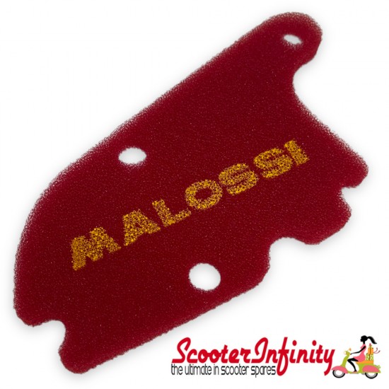 Air Filter Malossi Double Red Sponge (FITS 3 VALVE MOTO) (Vespa LX, Primavera, Sprint)