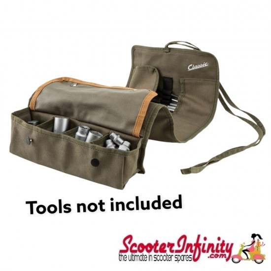 Bag Tools Toolbox "Classic" (SIP) (Canvas, Olive) (Perfect to host your tools) (Classic Vespa, Modern Vespa)