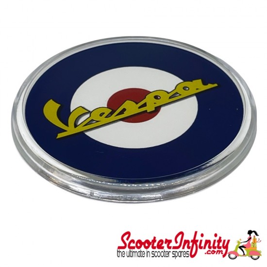 Coaster Drinks Vespa Mod Target (Plastic, Not Dishwasher Friendly) (Mod Scooterist Gift)