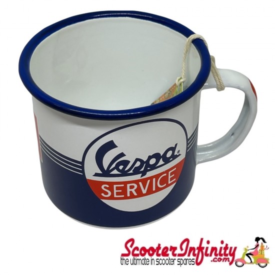 Mug / Cup - Vespa Service (Blue, White, Red)