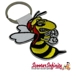 Key ring chain - Vespa Bad Ass Wasp (60mm x 45mm - embroidered)