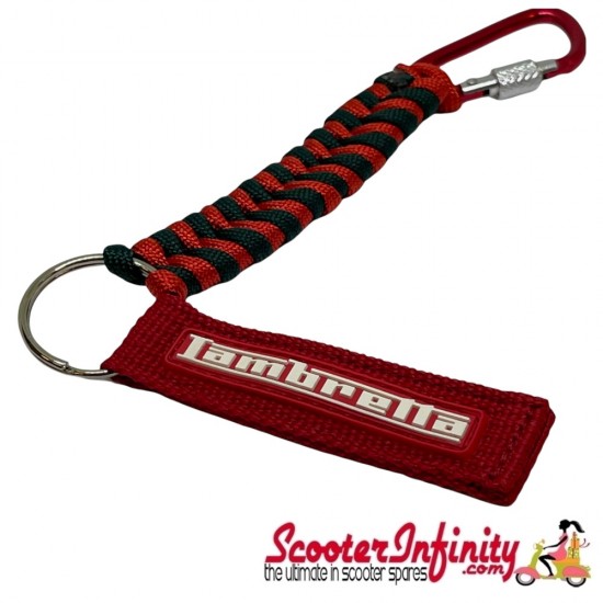 Key ring chain - Lambretta (Red/Blue - Paracord)