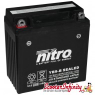 BATTERY AGM - 9-B - 135mm x 75mm x 139mm (Gel Type - PRE FILLED GEL BATTERY) (LML, Vespa PX, T5)