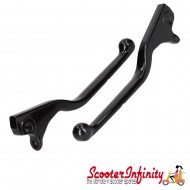 Levers (OEM Quality, Shiny Black, Pair) - Vespa GTS/GTS Super/GTV/GT - 2022 onwards