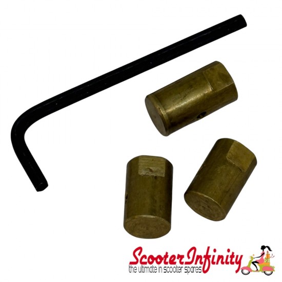 Cable Trunnion Set Lambretta (With Allen Key)  (LI, LIS, SX, TV (series 2-3), DL, GP)