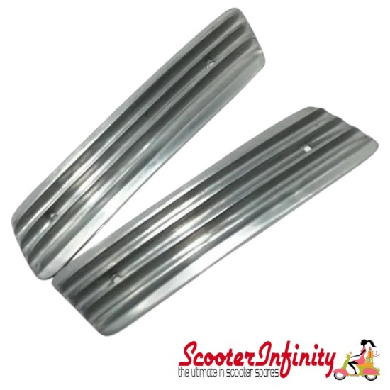 Side panel Grill Louver PAIR Left & Right Lambretta GP (Chrome Aluminium)