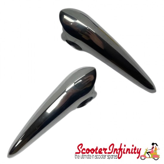 Sidepanel Levers Handles Lambretta Polished Alloy (LI, LIS, SX, TV - Series 3) (Pair)