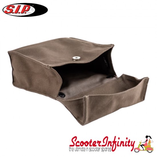 Bag Legshield Magnetic "Classic" (SIP) (Olive) (secures to Legshield magnetically) (Classic Vespa)