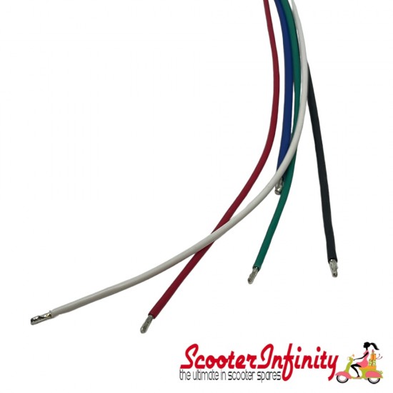 Stator Plate Wiring Wires (5 wires) (Vespa PX80-200 E Lusso/'98/MY) Stator Plate Wiring Wires (5 wires) (Vespa PX80-200 E Lusso/'98/MY)