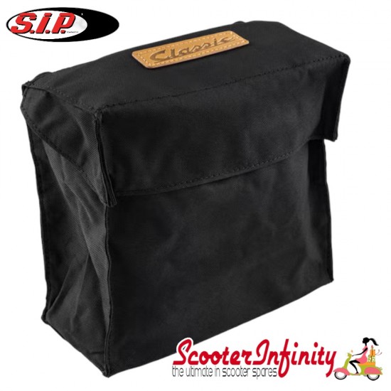 Bag Legshield Magnetic "Classic" (SIP) (Black) (secures to Legshield magnetically) (Classic Vespa)