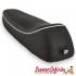 Seat ANCILLOTTI Vespa (Black, Stitched, White Piping) (PX80-200/PE/Lusso/PX'98/MY/T5 Classic)