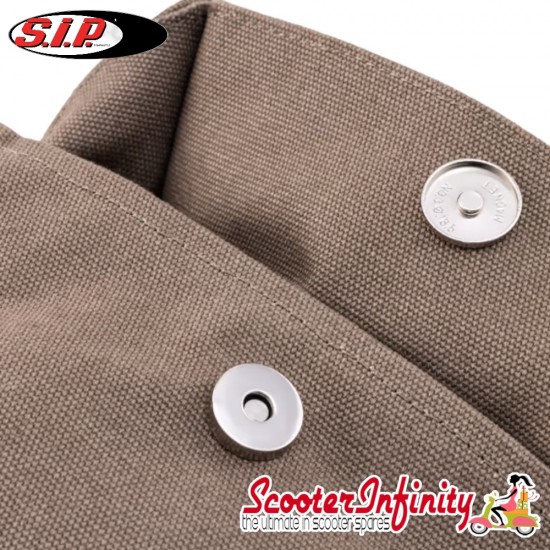 Bag Legshield Magnetic "Classic" (SIP) (Olive) (secures to Legshield magnetically) (Classic Vespa)
