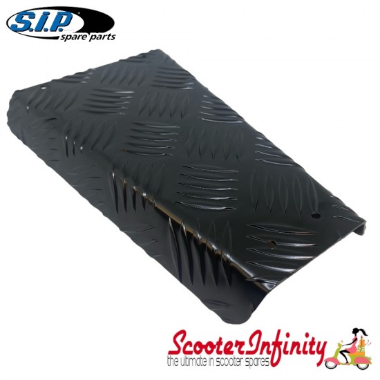 Floormat Centre Vespa SIP (Aluminium Painted, Black Powdercoated) (Vespa PX80-200/PE/Lusso/'98/MY'11/T5) Floormat Centre Vespa SIP (Aluminium Painted, Black Powdercoated) (Vespa PX80-200/PE/Lusso/'98/MY'11/T5)