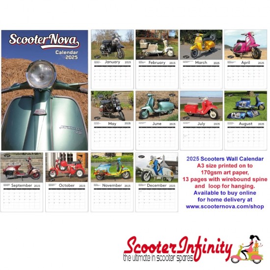 ScooterNova 2025 A3 Calendar (300x420mm)