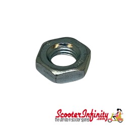 Nut M10 x 1.25 (Steel Zinc Plated) (shock absorber, front, top,  for Vespa PK/S/XL/XL2 Automatica/PX/T5/ET2/ET4/LX /LXV/S/GT/GTL/GTV/GTS,  oil tank outlet for Vespa  PX/T5, )