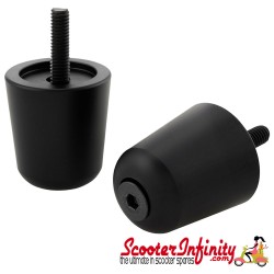 Handlebar End Weight Matt Black (PAIR, with screws, 120g) (SIP) (Vespa GTS/GTS Super/GTV/GT 60/GT/GT L 125-300) Handlebar End Weight Matt Black (PAIR, with screws, 120g) (SIP) (Vespa GTS/GTS Super/GTV/GT 60/GT/GT L 125-300)