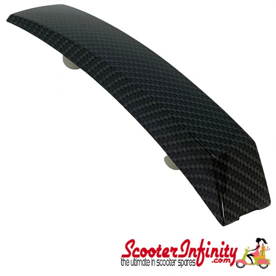 Mudguard Crest (Carbon) (Carbone) (Vespa PX80-200/PE/Lusso /PX'98/MY,  also for LML Star 125-200 2T /4T/Deluxe 2T/4S/Speedy /Stella)