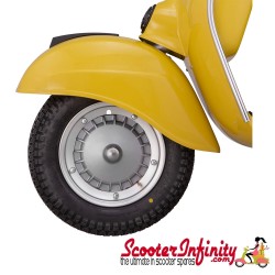 Wheel Rim Tubeless SIP  Aluminium Silver Matt  V2.0 ( KBA 51612, valve premounted) (2.10x10) (Vespa) (P, PE, PX, T5, Rally, LML)