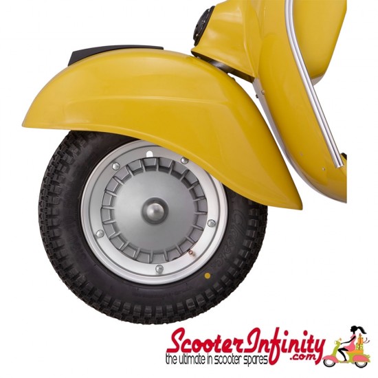 Wheel Rim Tubeless SIP  Aluminium Silver Matt  V2.0 ( KBA 51612, valve premounted) (2.10x10) (Vespa) (P, PE, PX, T5, Rally, LML)