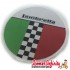 Patch Clothing Sew On - Lambretta Italian Flag Check (80mm, 80mm)