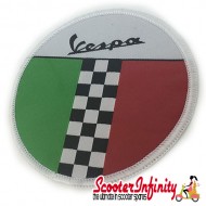 Patch Clothing Sew On - Vespa Italian Flag Check (80mm, 80mm)