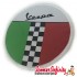 Patch Clothing Sew On - Vespa Italian Flag Check (80mm, 80mm)