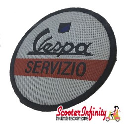 Patch Clothing Sew On - Vespa Servizio (No. 2) (80mm, 80mm)