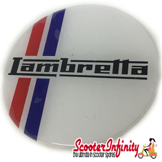 Badge Sticker Domed - Lambretta Stripes (75mm, 75mm)
