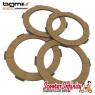 Clutch Plate Kit BGM Pro (corks only) (4 Plates) (Lambretta LI, LIS, SX, TV (Series 2-3), DL, GP)