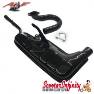 Exhaust AF Clubman 42mm (Gloss Black) (Lambretta LI, SX, TV, GP - Series 1, 2 & 3)