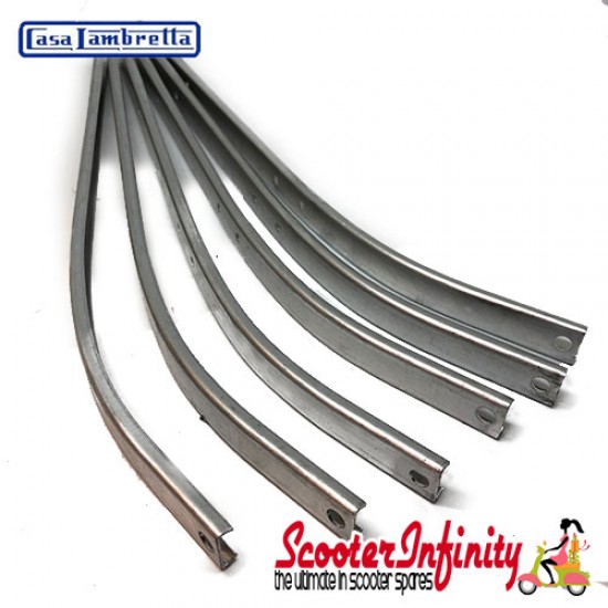 Front footboard strip set channel (Alloy) (Lambretta LI 150 (Series 1-2), TV (Series 2))