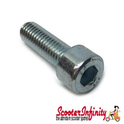 Screw M8x25 mm, inner hexagonal, cilinder head,  AF 6mm, steel, zinc plated,  8.8.8.8,  brake caliper  for Vespa SKR/PX`98/ MY  brake master cylinder for Vespa PX`98/MY