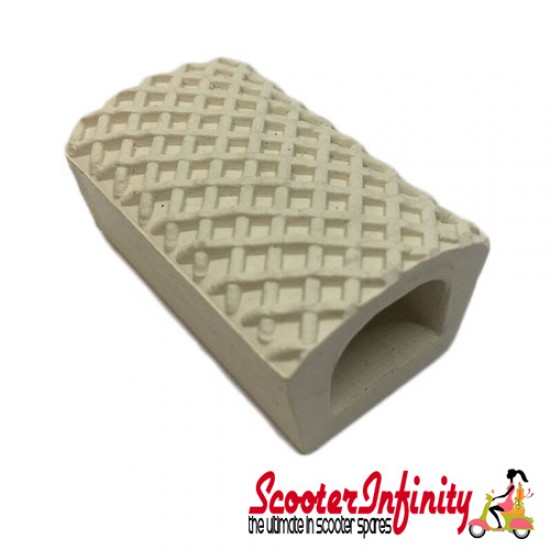 Brake Pedal Rubber White (Vespa 125 VNB3-6/Super/GT/GTR/150 GS /GL/Sprint/V/T2-4/160 GS/180 SS/Rally - Vespa 150 VL/VB1/VBA /VBB )