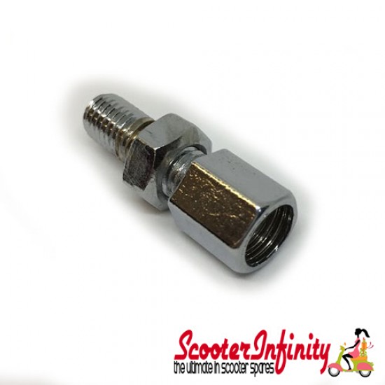 Cable Adjuster + Nut (Rear Brake)  (Vespa)