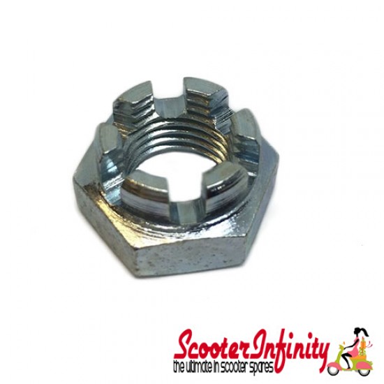 Nut Castle RMS Brake Drum Rear (Vespa Rally, PX 80-150E, P 80-150X, P200E, PX200E)