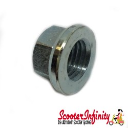 Nut M12mm hexagonal af 14mm Clutch (Vespa 125 V1-TS/150 VL -Super/160 GS/180 SS/Rally /PX80-200/PE/Lusso/Cosa/T5,  edge 20mm)