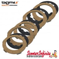 Clutch Plate Kit BGM Pro (Including Steel Plates) (5 Plates) (Lambretta LI, LIS, SX, TV (Series 2-3), DL, GP) Clutch Plate Kit BGM Pro (Including Steel Plates) (5 Plates) (Lambretta LI, LIS, SX, TV (Series 2-3), DL, GP)